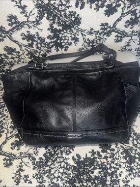 Coach Black Leather Tote with Silver Hardware 2014 Pebbled Leather! CLEAN!